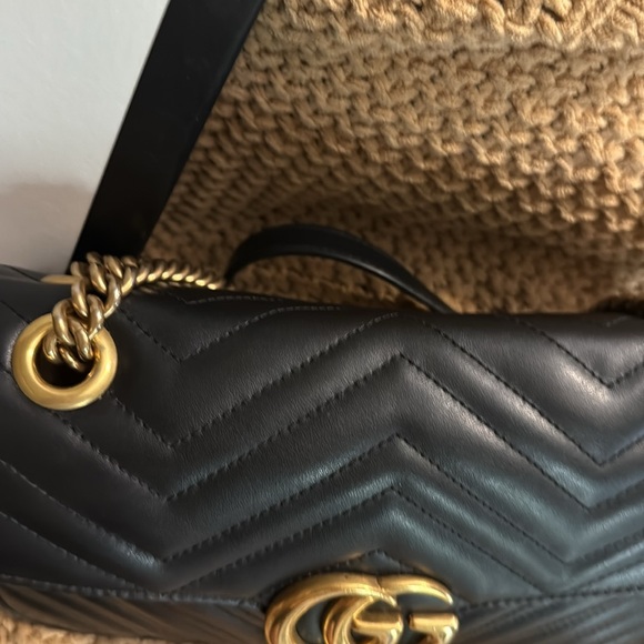 Gucci GG Marmont Black Flap Bag; EUC COA - Picture 12 of 13